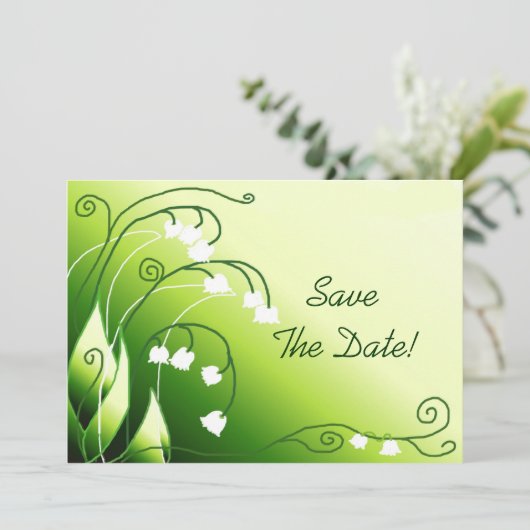 Save The Date Lily Of The Valley Enregistrer La Date (Debout devant)
