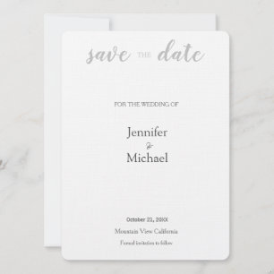 Save The Date Lin Mariage Professionnel Minimaliste Moderne Plai