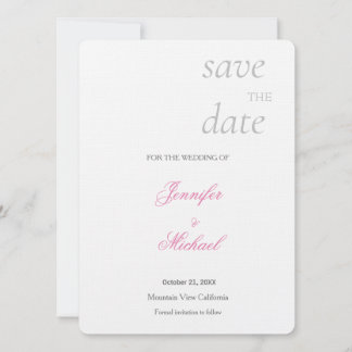 Save The Date Lin Mariage Professionnel Minimaliste Moderne Plai
