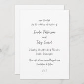 Save The Date Linda Simple Mariage moderne (Devant / Derrière)