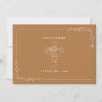 Line Art Mountains Mariage Goldenrod Enregistrer L