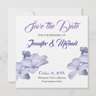 Save The Date Linge Enregistrer la date Fleurs de mariage Élégan