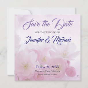 Save The Date Linge Enregistrer la date Mariage Fleurs roses élé
