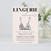 Save The Date Lingerie sous douche à l'aquarelle (Debout devant)