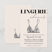 Save The Date Lingerie sous douche à l'aquarelle (Devant / Derrière)
