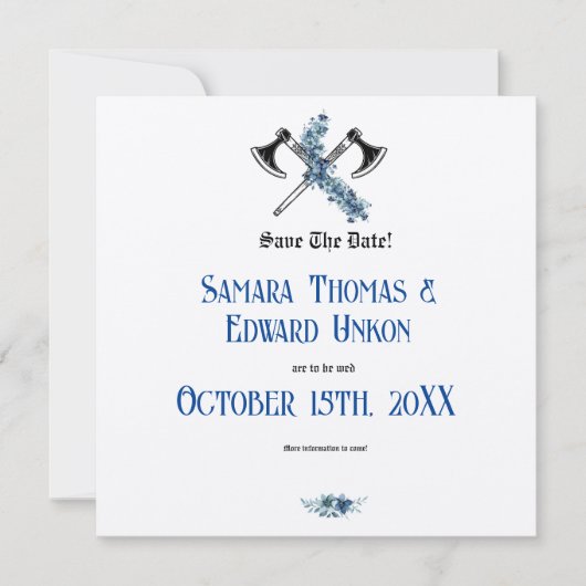 Save The Date L'invitation Viking élégante (Devant)