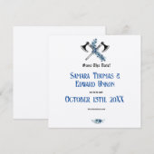 Save The Date L'invitation Viking élégante (Devant / Derrière)