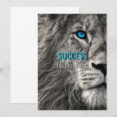 Save The Date Lion Lover Success est ma seule option (Devant / Derrière)