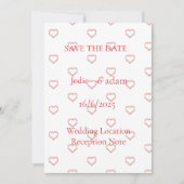 Save The Date little hearts wedding (Devant)