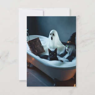 Save The Date Livre de lecture de fantôme dans la baignoire et B