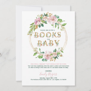 Save The Date Livres à lettres florales or pour bébé 2