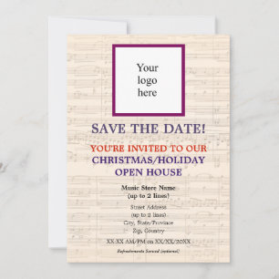 Save The Date Logo de la boutique de musique locale Noël III Ope