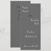 Save The Date Logo Moderne Enregistrer La Date (Devant / Derrière)