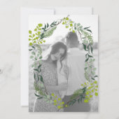 Save The Date Loin d'Eucalyptus Hand-Drawn Greenery Wedding (Dos)