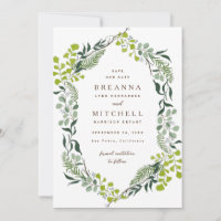 Loin d'Eucalyptus Hand-Drawn Greenery Wedding