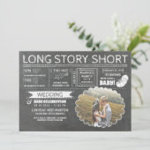 Save The Date Long récit | Fête du mariage et du bébé (Debout devant)