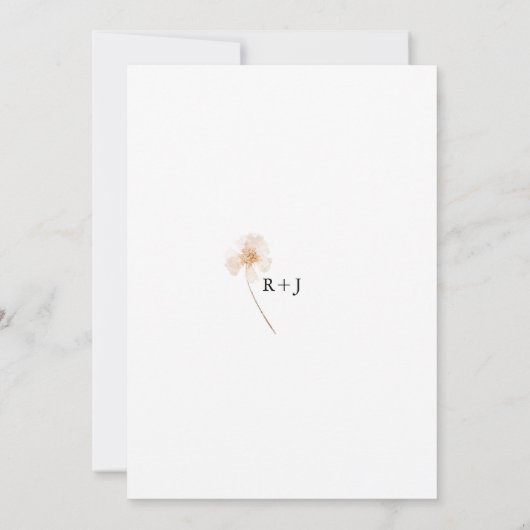 Save The Date L'or romantique et les fleurs blanches (Dos)