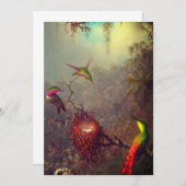 Save The Date L'orchidée de Cattleya et trois colibris Heade (Devant / Derrière)