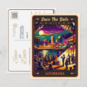 Save the date | Louisiana Invitation Briefkaart (Voorkant / Achterkant)