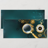 Save The Date Loupe en style Steampunk (Devant / Derrière)