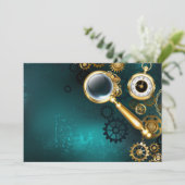 Save The Date Loupe en style Steampunk (Debout devant)