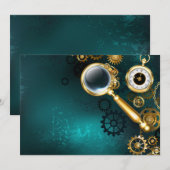 Save The Date Loupe en style Steampunk (Devant / Derrière)