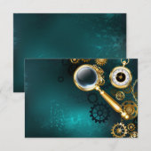 Save The Date Loupe en style Steampunk (Devant / Derrière)