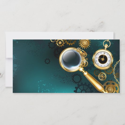Save The Date Loupe en style Steampunk (Devant)