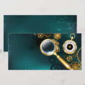 Save The Date Loupe en style Steampunk (Devant / Derrière)