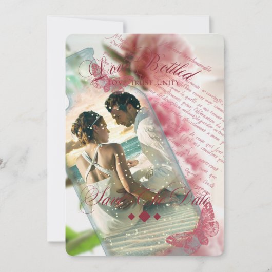 Save The Date Love Bottled - Enregistrer L'Invitation Date (Devant)