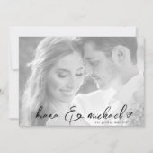 Save The Date Love Calligraphy Mariage Photo B&W ID940 (Devant)