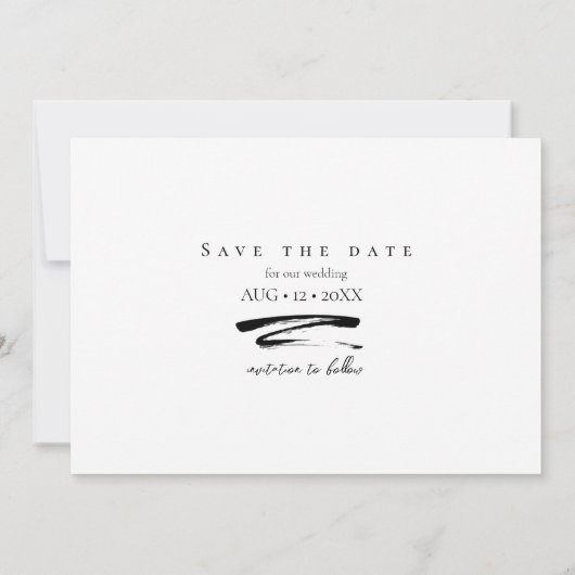 Save The Date Love Calligraphy Mariage Photo B&W ID940 (Dos)