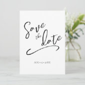 Save The Date Love Calligraphy Mariage V2 B&W ID940 (Debout devant)