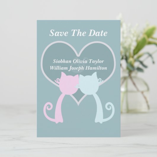 Save The Date Love Cats Mariage (Debout devant)