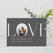 Save The Date Love Dark Grey Photo (Debout devant)