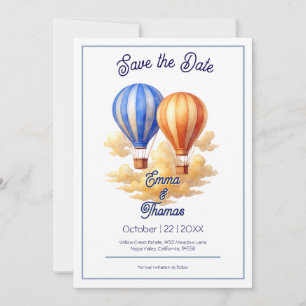 Save The Date Love Is in the Air Hot Air Balloon Travel Mariage