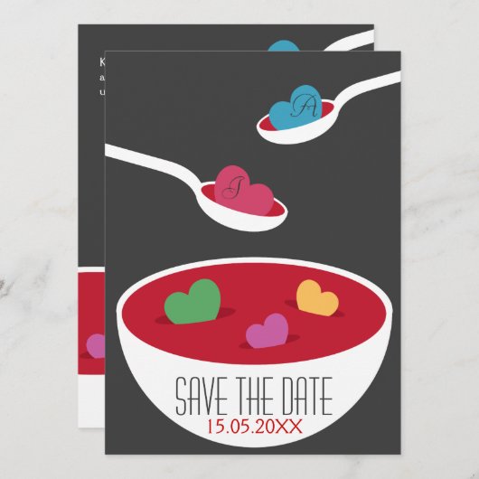 Save The Date Love Soup Enregistrer la date (Devant / Derrière)