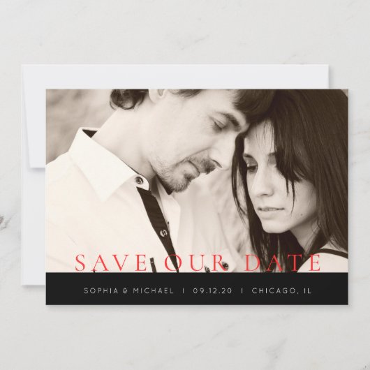 Save The Date Love Strokes Enregistrer la date (Devant)