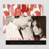 Save The Date Love Strokes Enregistrer la date (Devant / Derrière)