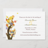 Save The Date Love Trees Art Nouveau Mariage (Dos)
