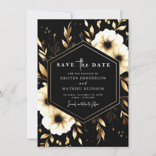 Save The Date Lovely Classic Gold et Black Mariage