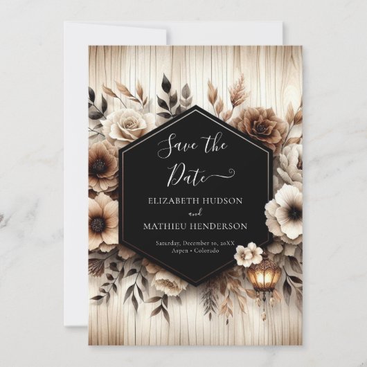 Save The Date Lovely Mariage rustique numérique (Devant)