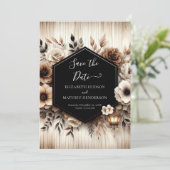 Save The Date Lovely Mariage rustique numérique (Debout devant)