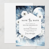 Save The Date Lovely Rustic Moonlit Mariage (Devant / Derrière)