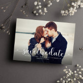 Save The Date Lovely Script Photo Wedding Enregistrer la date