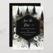 Save The Date Lovely Unique Enchanted Forest Mariage (Devant / Derrière)