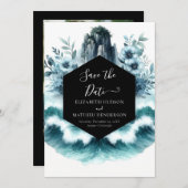 Save The Date Lovely Waves Mariage nautique (Devant / Derrière)