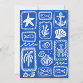 Save The Date LoveNote de la mer Plage à la main mignonne person (Dos)