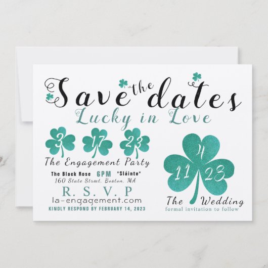 Save The Date Lucky in Love Enregistrer les dates Enregistrer la (Dos)