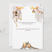 Save The Date Lumière de corde plume bohème lanterne macramé mar (Dos)